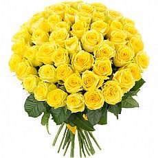 Большой букет жёлтых роз
