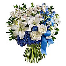 Букет из роз и белых лилий